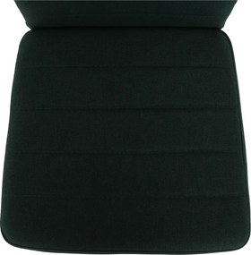 Szék, smaragd szövet/fekete fém, COLETA NOVA