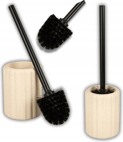 Wc kefe tárolóval Kerámia Krém Fekete Kenya