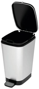 Ezüstszínű műanyag pedálos szemetes 25 l Chic Bin – KIS
