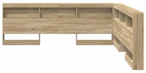 Tároló fejtámla polcokkal tárolóval sonoma tölgy 200 cm Faanyag