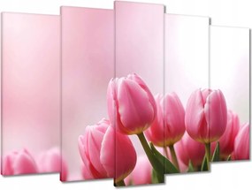 Vászonkép 70x50 Rózsaszín tulipánok