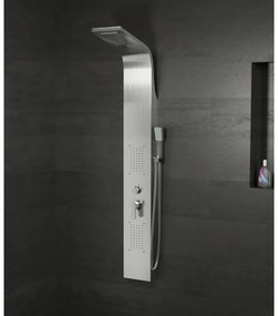 Bologna Silver zuhanypanel, rozsdamentes acél