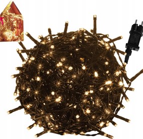 100M Karácsonyfa Lámpák 600LED Fehér Meleg Karácsonyi Világítás Zew/wew