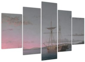 Kép - Fitz Henry Lane, Lumber Schooners at Evening on Penobscot Bay, reprodukciók (150x105 cm)