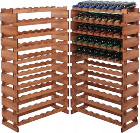 80 palackos könyvespolc 10x8-as moduláris bortartó állvány szerszám nélkül fa bortartó