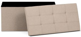 Tárolós Puff, Bézs Szövet. TAB-462 CRM2