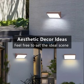 Brilagi - TRIANGLE kültéri fali lámpa 1xE27/60W/230V barna IP65