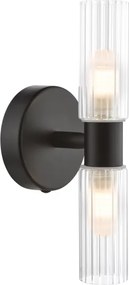 Där Lighting BOL0922 - Fürdőszobai fali lámpa BOLTON 2xG9/5W/230V IP44 fekete