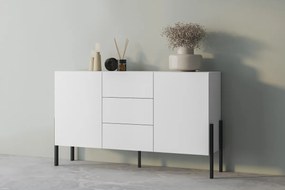 Komod fiokokkal Wezilo 154 cm - fehér supermat