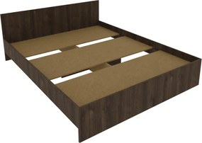 Pietro II NEW Kétszemélyes ágykeret 160x200, ágyráccsal bronz-tölgy