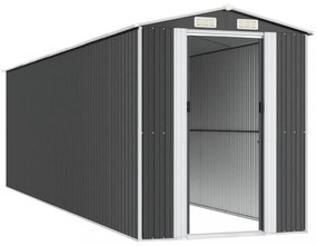 antracitszürke horganyzott acél kerti fészer 192 x 689 x 223 cm