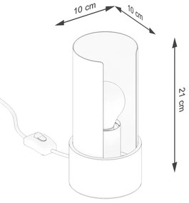 Sollux SL.1675 - Asztali lámpa FLASH 1xE27/15W/230V fehér