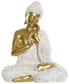 Arany és fehér színű Buddha szobor 40 cm