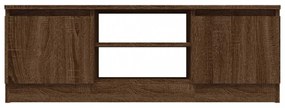barna tölgyszínű TV-szekrény ajtóval 102 x 30 x 36 cm