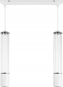 Led Mennyezeti Lámpa Lógó Díszléc Loft Fehér Cső Króm Glamour Konyha