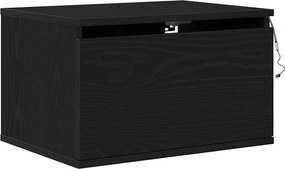 vidaXL Fali éjjeli szekrény Fekete tölgy 50 x 36 x 30 cm Faanyag