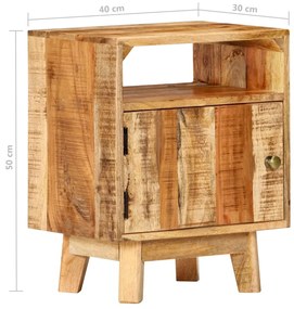 nyers mangófa éjjeliszekrény 40 x 30 x 50 cm