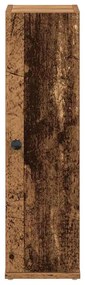 antik fa színű fürdőszobaszekrény tekercstartóval 20,5x22x72 cm