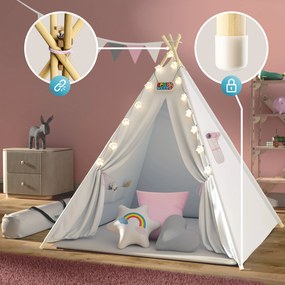 Deuba Gyerek sátor Teepee 160x130x130 cm - rózsaszín