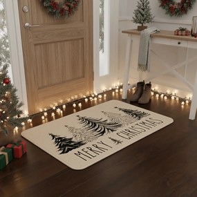 Karácsonyi lábtörlő BLACK FOREST 60x90 cm, bézs