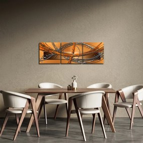 Absztrakt kép (órával) (90x30 cm)