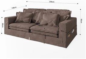 Barna kanapé 236 cm Nora – Ropez