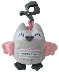 Baby Mix Oktatási játék plüss játék klippelBagoly, rózsaszín, rózsaszín