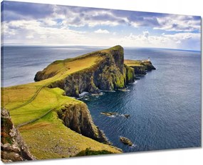 Vászonkép 70x50 Világítótorony Tengerparti kilátás Tenger Nyaralás