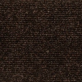 öntapadós lépcsőszőnyegek 30 db, barna, félkör alakú, 56 x 17 x 3 cm