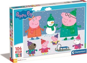 Peppa malac Snow 104 db-os maxi puzzle Clementoni