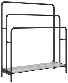 Ruhaszárító polcokkal Szürke sonoma 90 x 30 x 100.5 cm Faanyag