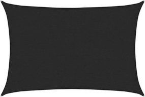 vidaXL fekete HDPE napvitorla 160 g/m² 2,5 x 4 m