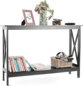 Konzolasztal, fekete, APOLOS