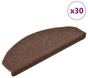 30 db barna lépcsőszőnyeg 65x24x4 cm