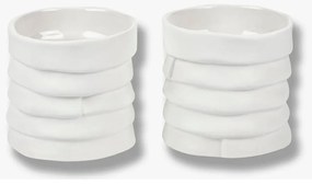 Porcelán gyertyatartó készlet 2 db-os Ribbon – Mette Ditmer Denmark