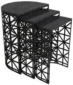 Stil Black Marble kisasztal szett, 3 db