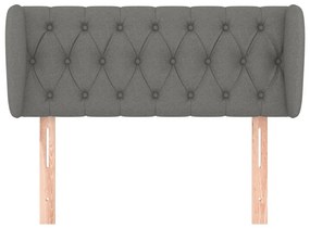 sötétszürke szövet fejtámla szárnyakkal 103x23x78/88 cm
