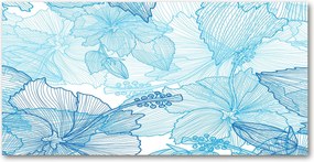 Konyhai panel Hawaii virágok 120x60 cm Ragasztó