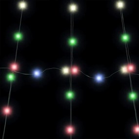 LED Karácsonyfák talajráccsal 276 LED-del Sokszínű 500 cm Fém