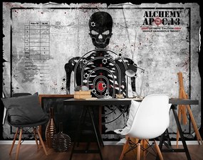 Flizelin fotótapéta 254x184 Katonaság Csontváz a lőtéren +ragasztó