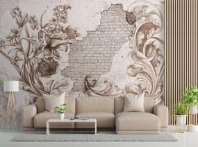 Gario Fotótapéta Virágos freskó egy régi falon Anyag: Vlies, Méret: 150 x 105 cm