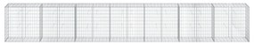 horganyzott vas gabion kosár fedéllel 700 x 50 x 100 cm
