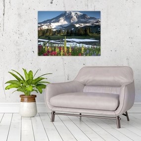 Üveg kép - Mount Rainier (70x50 cm)