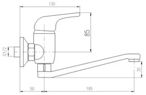 RAV Slezák SA001.5/26 - SAZAVA mosogató- és mosdócsaptelep fényes króm