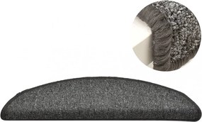 15 db sötétzöld lépcsőszőnyeg 65 x 24 x 4 cm