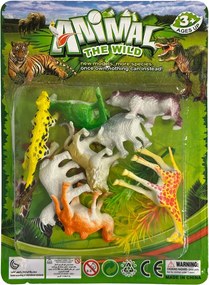 Állatos Jungle műanyag figura 8 db-os szett dobozban