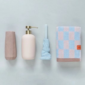 Kék-rózsaszín organikus pamut törölköző szett 2 db-os 40x55 cm Retro – Mette Ditmer Denmark