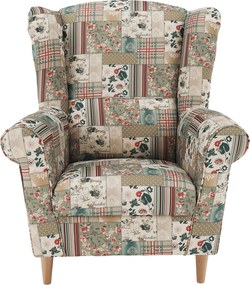 Füles fotel, szövet patchwork viorica 1, CHARLOT
