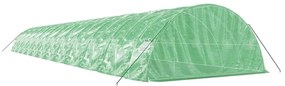 zöld acélvázas melegház 120 m² 24 x 5 x 2,3 m