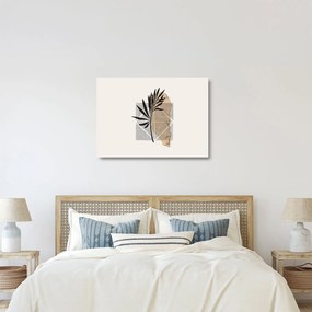Üveg kép - Absztrakció trópusi levelekkel N⁰1 (70x50 cm)